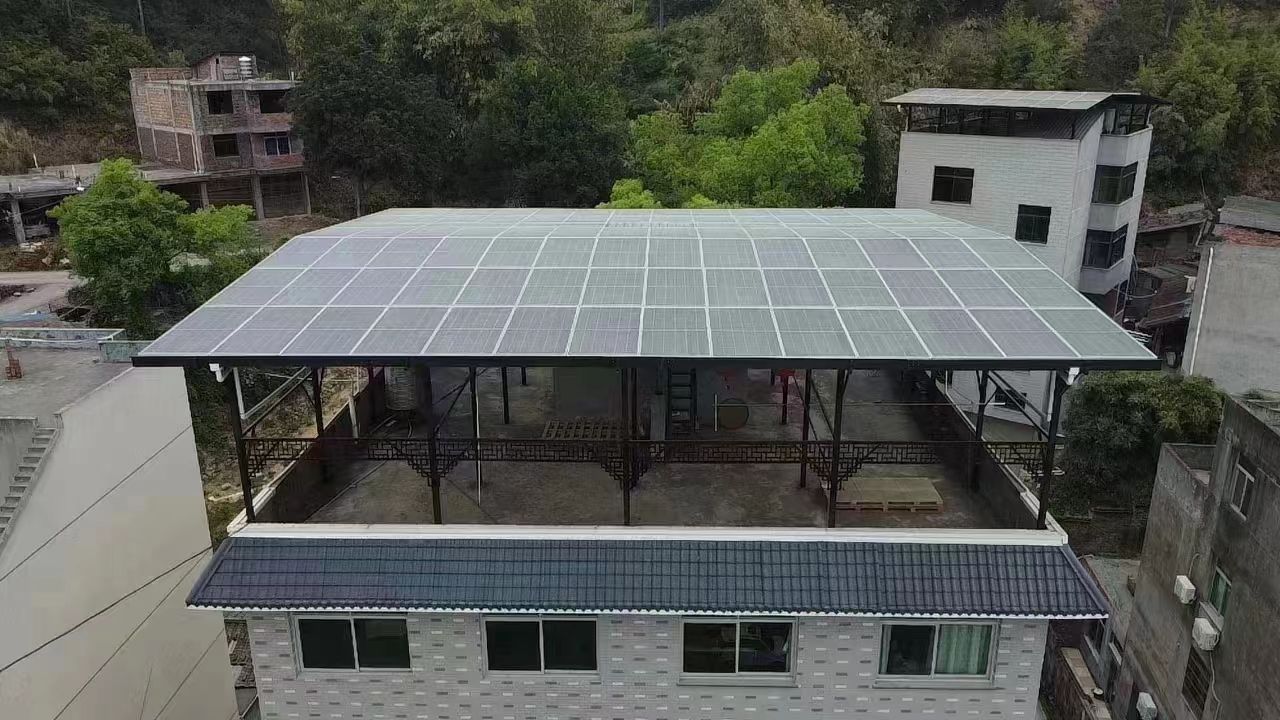 荆州15kw+10kwh自建别墅家庭光伏储能系统